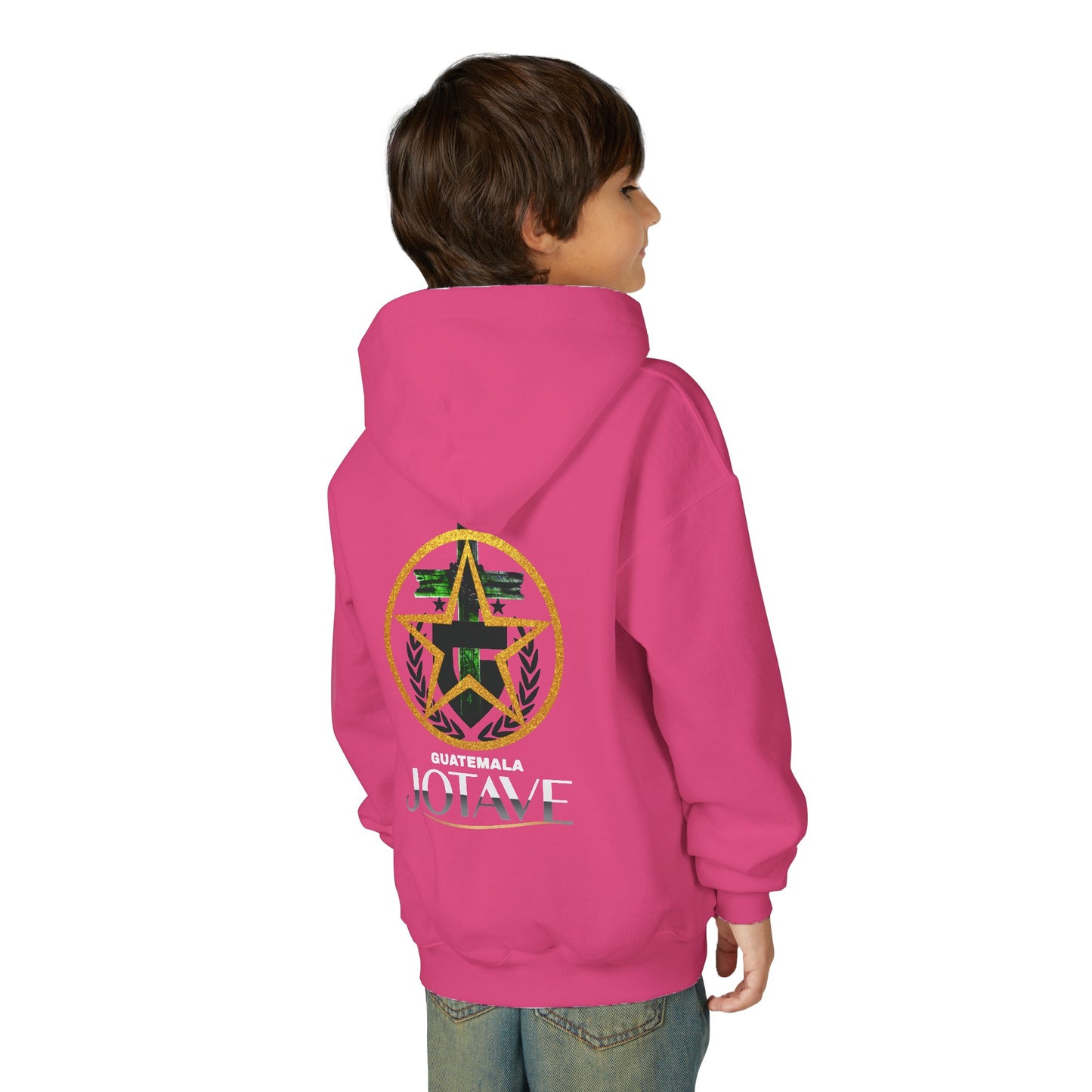 Youth Heavy Blend Hooded Sweatshirt with 'JOTAVE' Star Design | Perfect for Tweens, Gifts, Everyday Wear, Cozy, Stylish, Unique