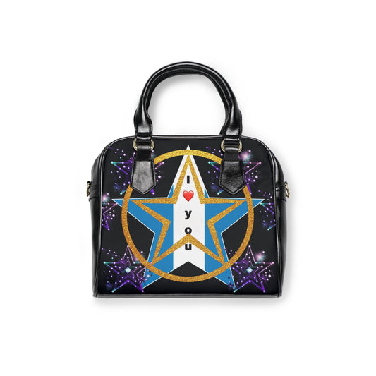 🌟🎒 Bolso Starry Love – Edición “Brilla Guatemala” Un homenaje a la luz interior de las mujeres guatemaltecas, con una estrella resplandeciente en azul y blanco que representa orgullo, sueños, raíces, y belleza cultural.