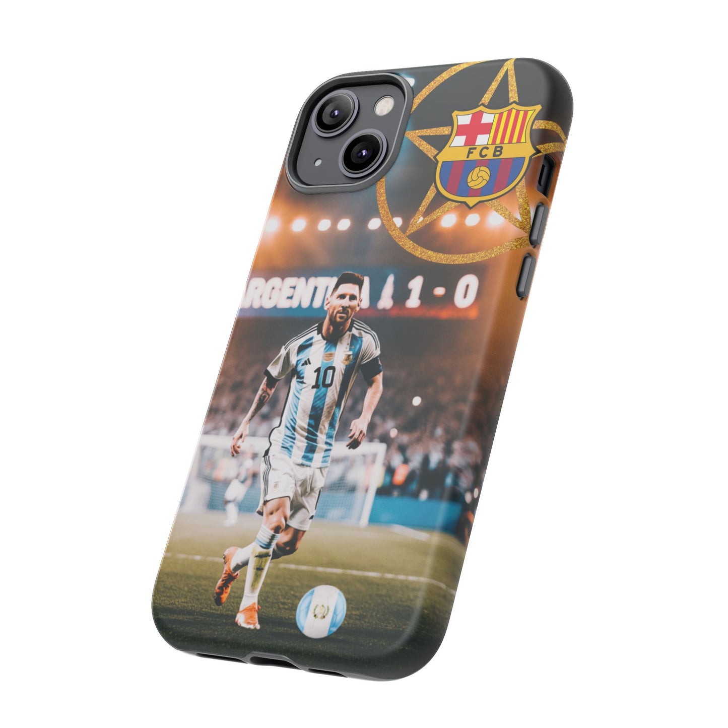"Messi con el escudo del FC Barcelona: Funda edición Especial"