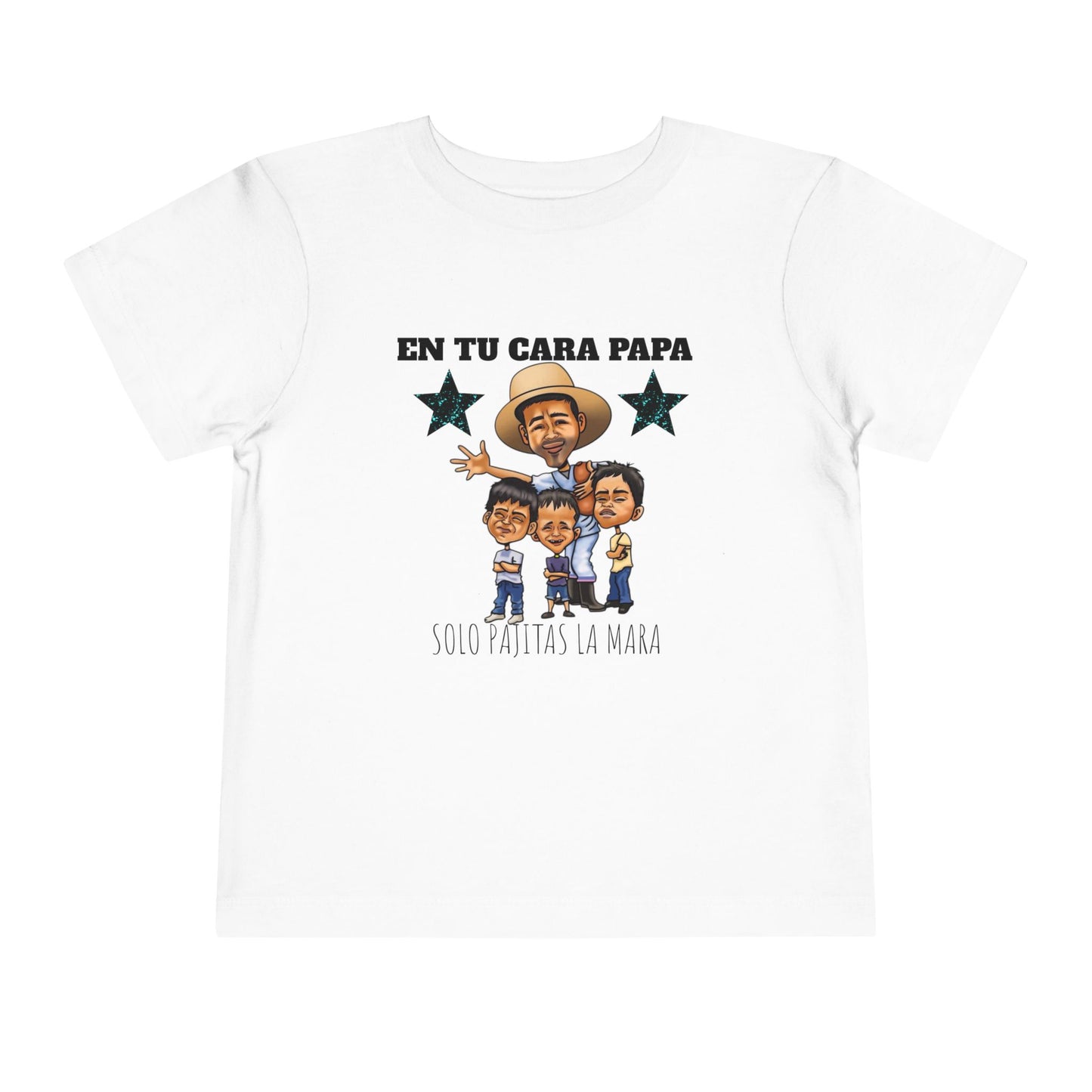 Toddler Short Sleeve Tee - Fun 'En Tu Cara Papa' Graphic T-Shirt, Kid's Birthday Gift, Playful Casual Wear, Summer Outing, Cute Family Tees