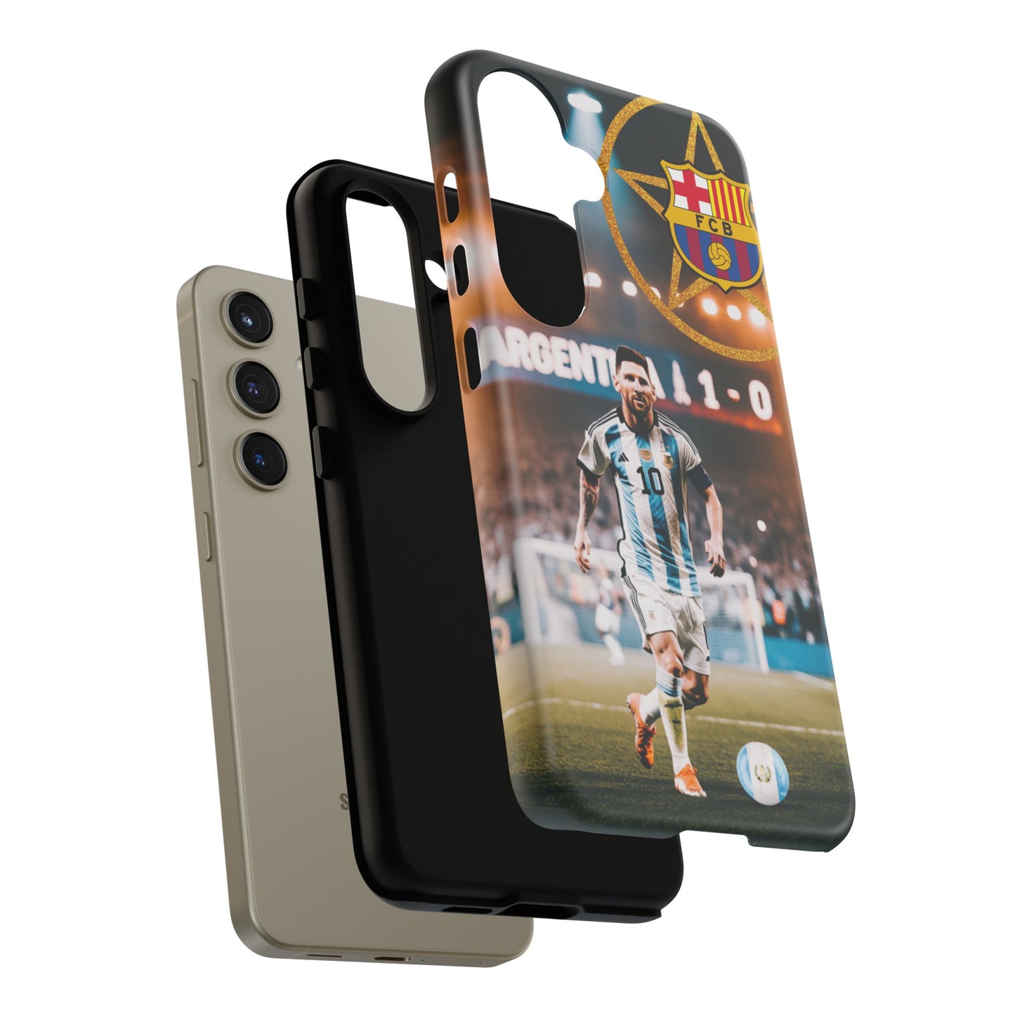"Messi con el escudo del FC Barcelona: Funda edición Especial"