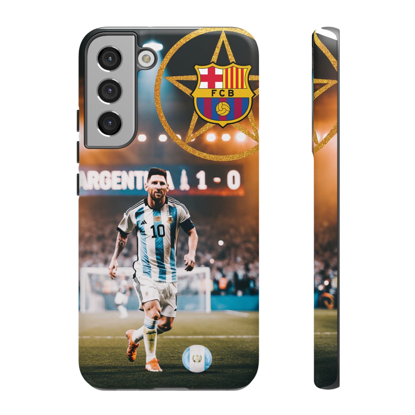 "Messi con el escudo del FC Barcelona: Funda edición Especial"