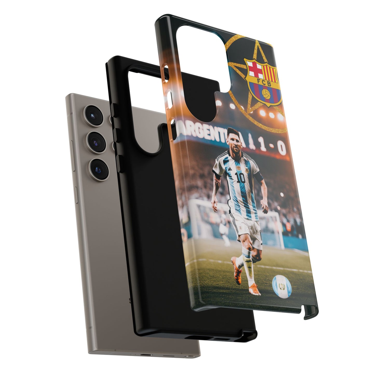 "Messi con el escudo del FC Barcelona: Funda edición Especial"