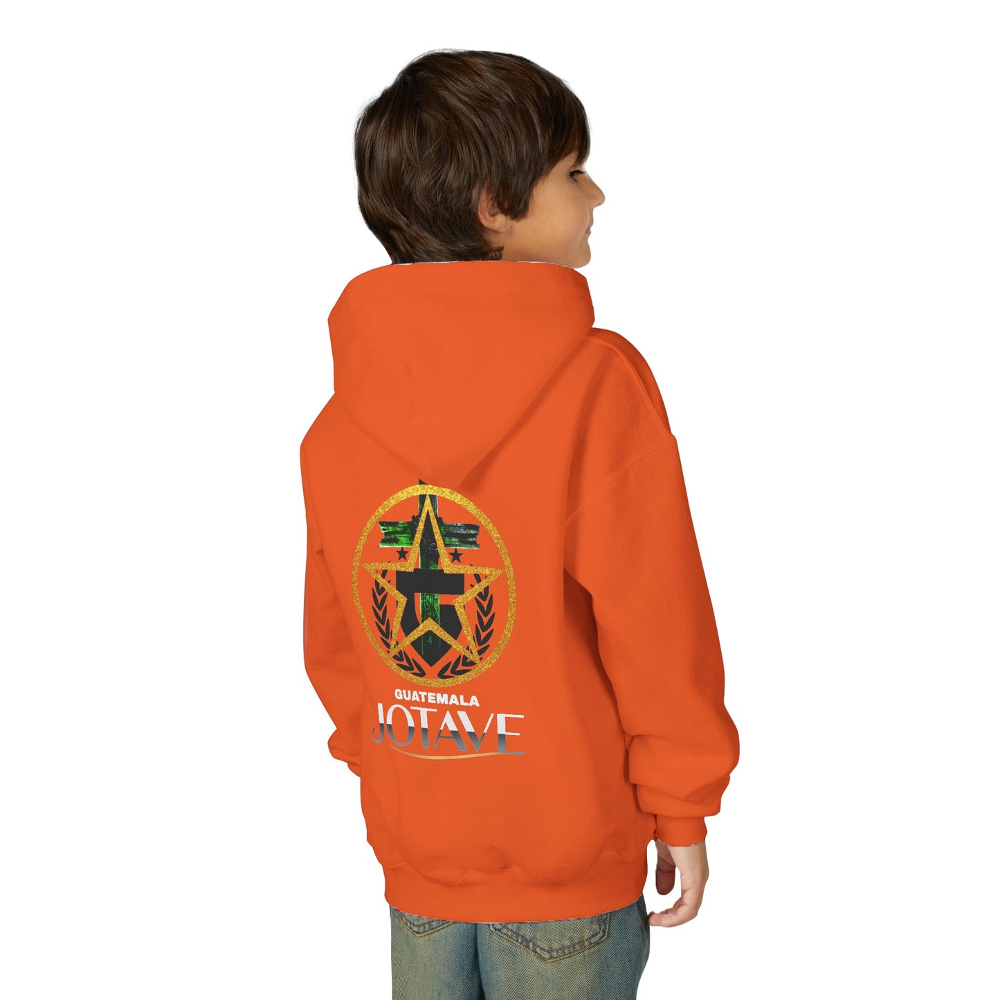 Youth Heavy Blend Hooded Sweatshirt with 'JOTAVE' Star Design | Perfect for Tweens, Gifts, Everyday Wear, Cozy, Stylish, Unique