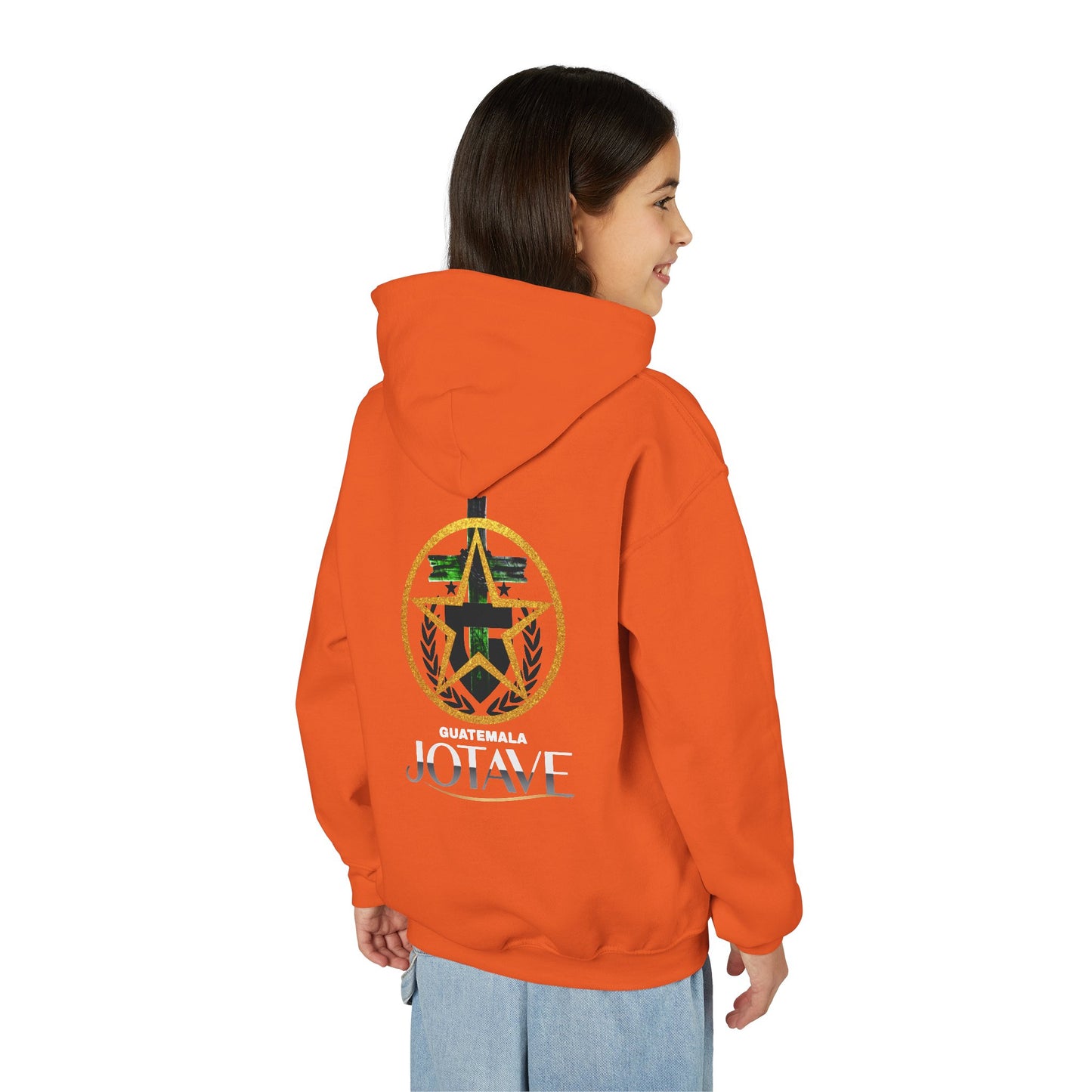 Youth Heavy Blend Hooded Sweatshirt with 'JOTAVE' Star Design | Perfect for Tweens, Gifts, Everyday Wear, Cozy, Stylish, Unique