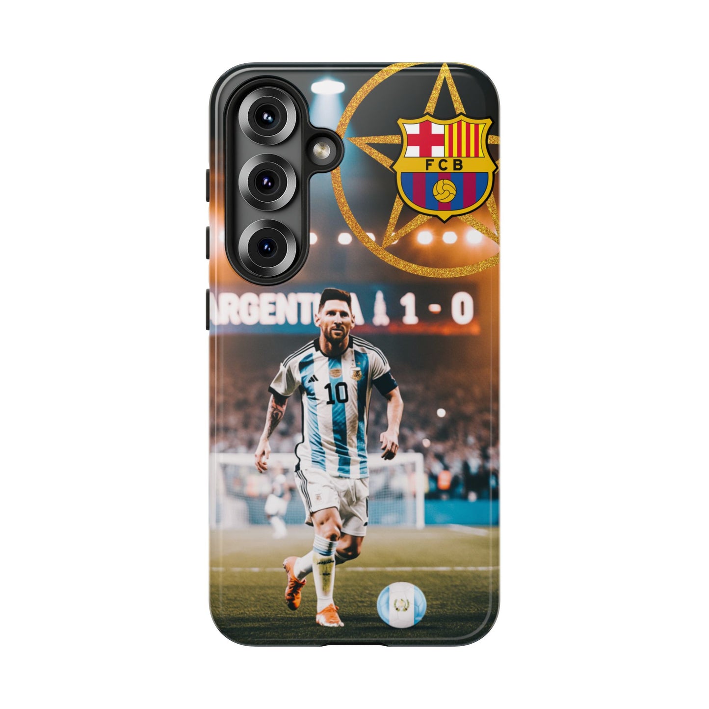"Messi con el escudo del FC Barcelona: Funda edición Especial"