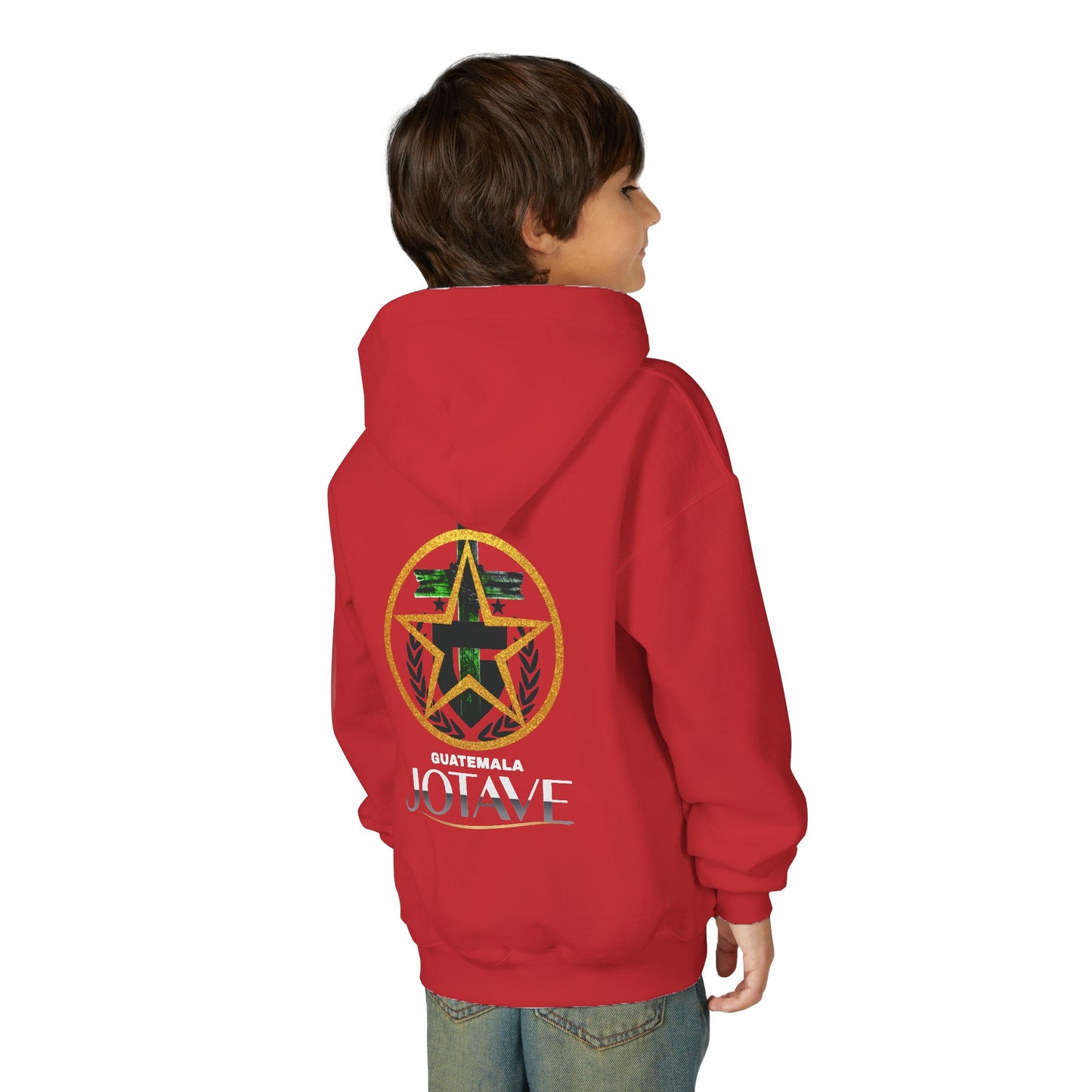 Youth Heavy Blend Hooded Sweatshirt with 'JOTAVE' Star Design | Perfect for Tweens, Gifts, Everyday Wear, Cozy, Stylish, Unique