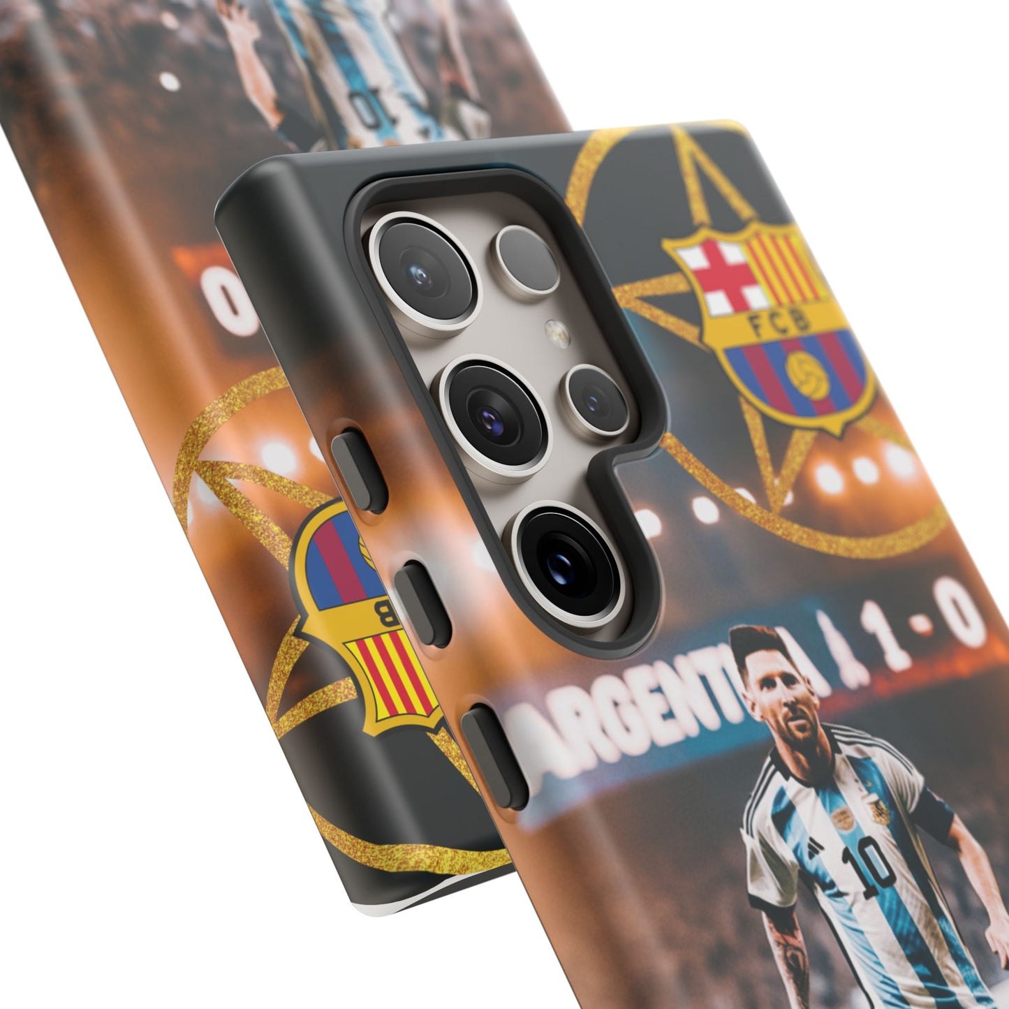 "Messi con el escudo del FC Barcelona: Funda edición Especial"