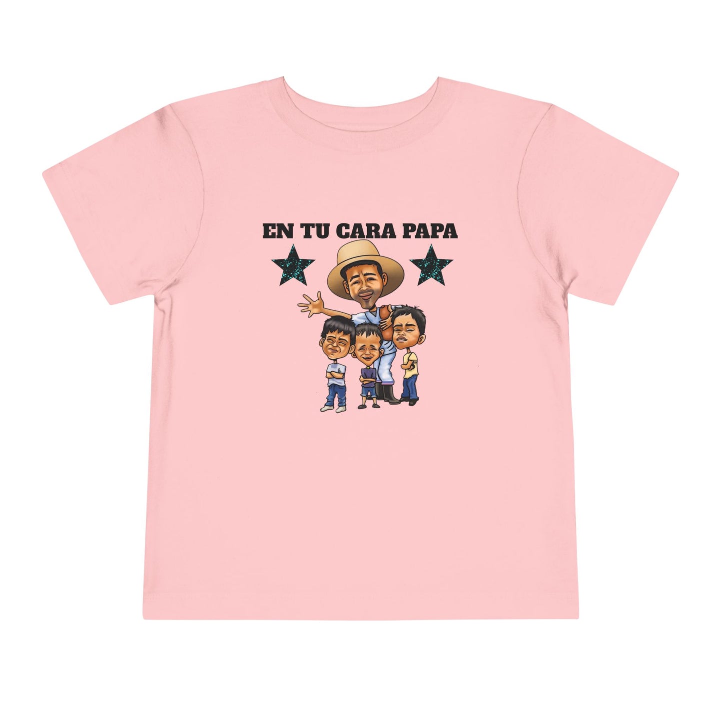 Toddler Short Sleeve Tee - Fun 'En Tu Cara Papa' Graphic T-Shirt, Kid's Birthday Gift, Playful Casual Wear, Summer Outing, Cute Family Tees