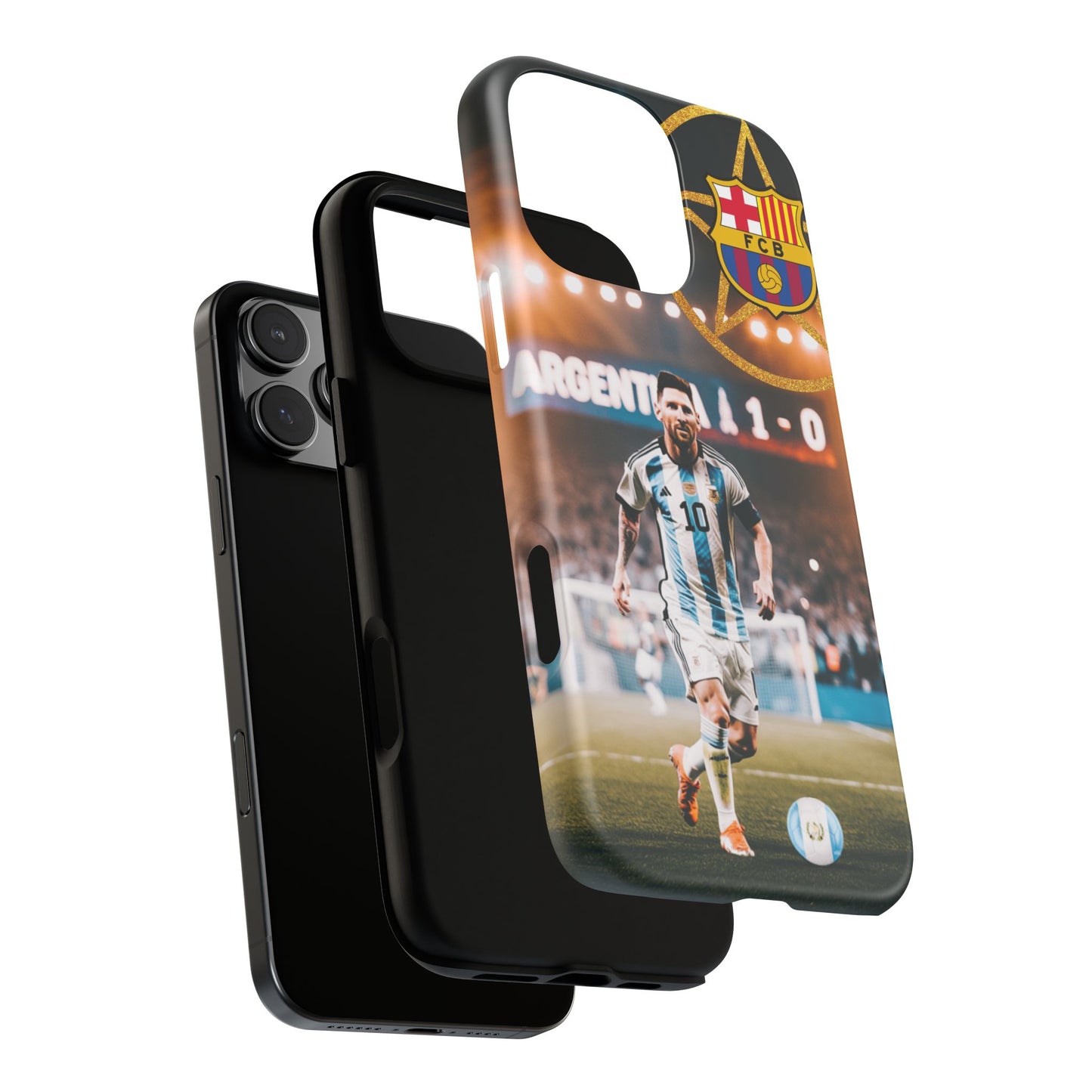 "Messi con el escudo del FC Barcelona: Funda edición Especial"