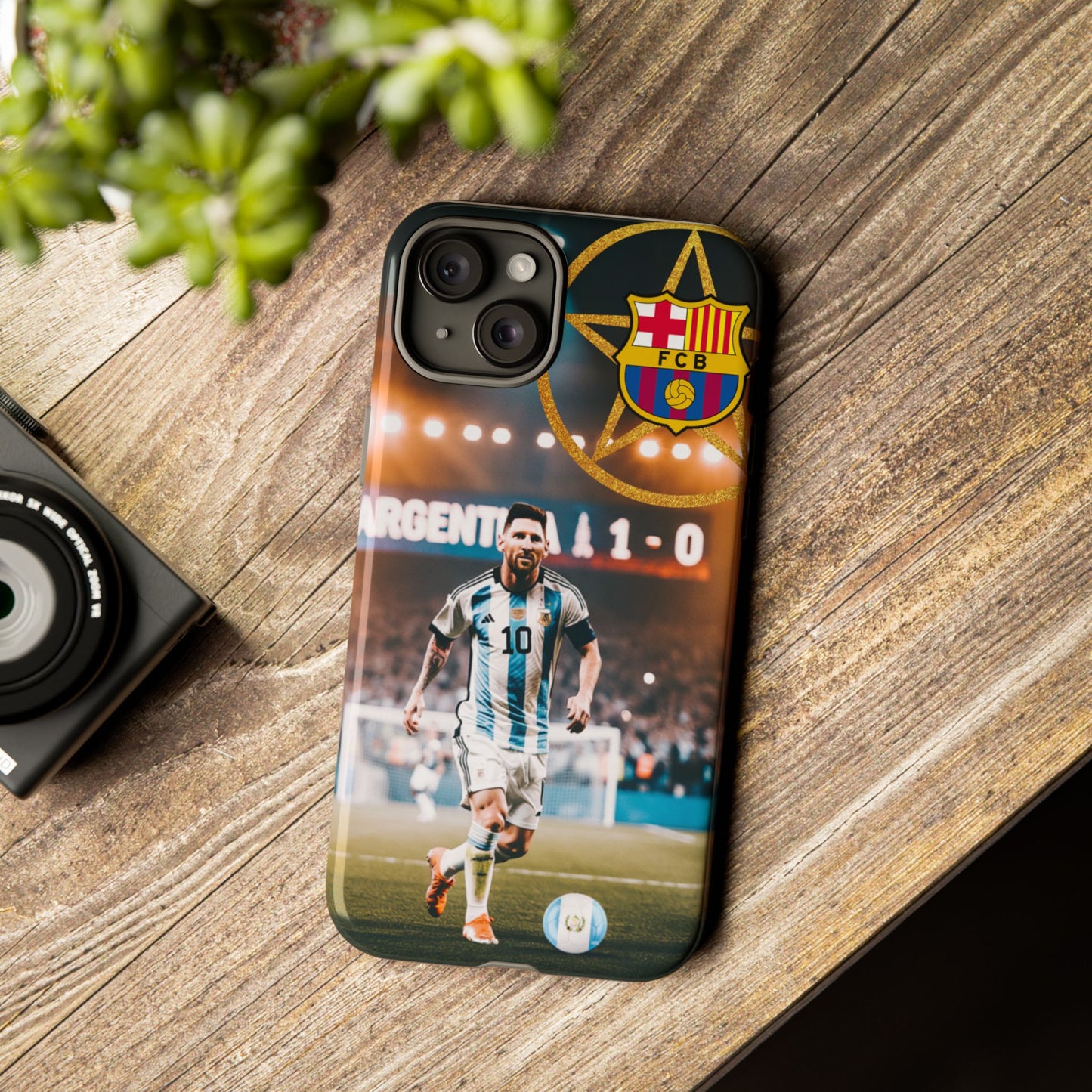"Messi con el escudo del FC Barcelona: Funda edición Especial"