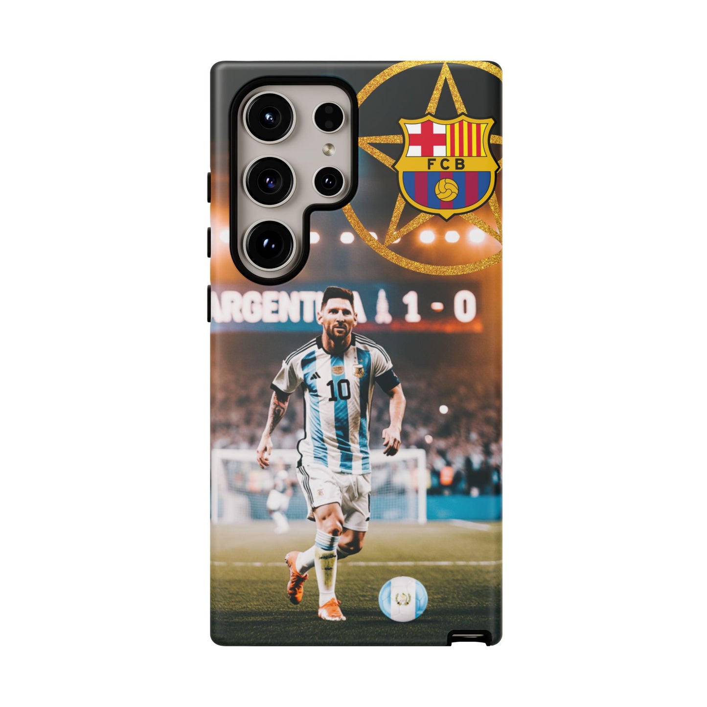 "Messi con el escudo del FC Barcelona: Funda edición Especial"