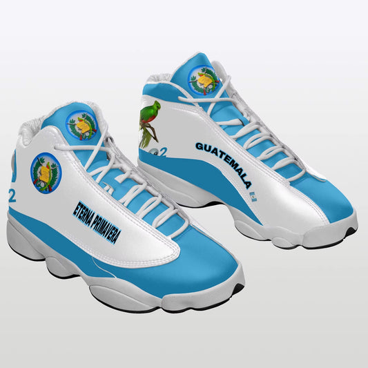 👟 “Paso Chapín” Tipo Jordan – Edición Azul & Blanca con Emblemas Nacionales Diseñado para representar a Guatemala en cada paso, con espíritu deportivo y orgullo eterno.