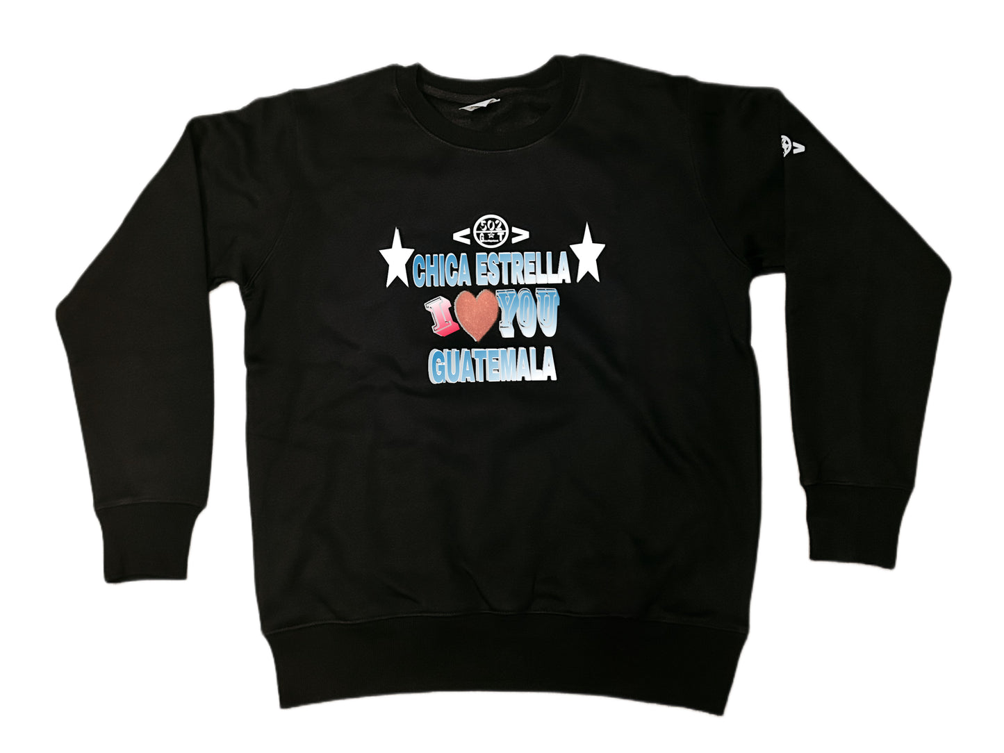 🖤✨ Sudadera Negra Mujer “I Love You Guatemala” – 100% Algodón | Las guatemaltecas llevan sus raíces en el alma 🇬🇹💫